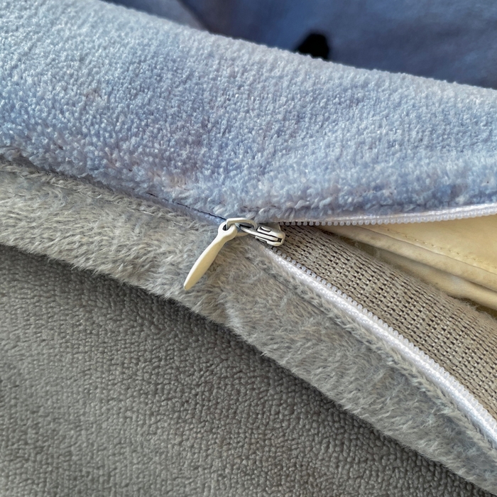 91家纺网 家纺一手货源 找家纺 2024秋冬A类牛奶绒加厚夹棉床笠+牛奶绒被套四件套汪星人