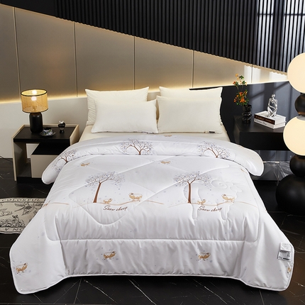 91家纺网 家纺一手货源 找家纺 （总）联林家纺 2024新款磨毛防羽布保暖羊毛被