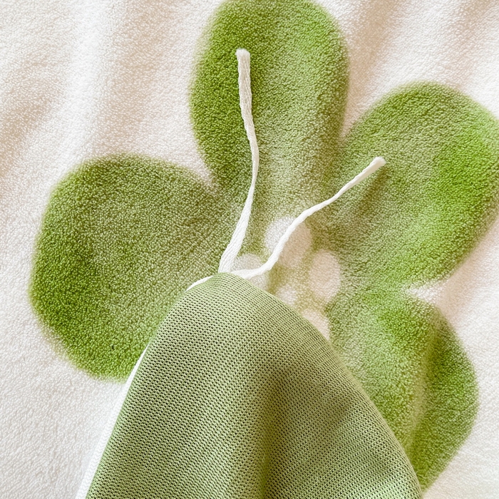 91家纺网 家纺一手货源 找家纺 2024秋冬A类牛奶绒加厚夹棉床笠+牛奶绒被套四件套蓓蕾兔-绿