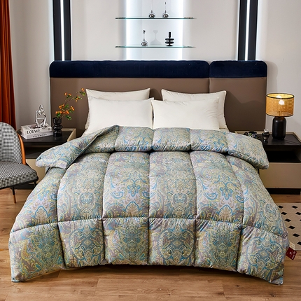 91家纺网 家纺一手货源 找家纺 （总）联林家纺 2024新款全欧式3D数码印花冬被鹅绒羽丝被化纤春秋冬被