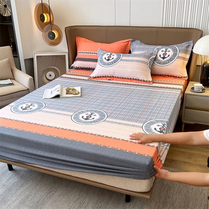 91家纺网 家纺一手货源 找家纺 （总）2024新款.亲肤舒适加厚磨毛印花系列单床笠