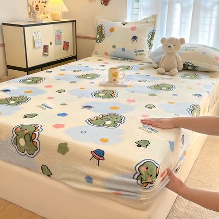 91家纺网 家纺一手货源 找家纺 （总）寻米 2024新款加厚保暖牛奶绒床笠