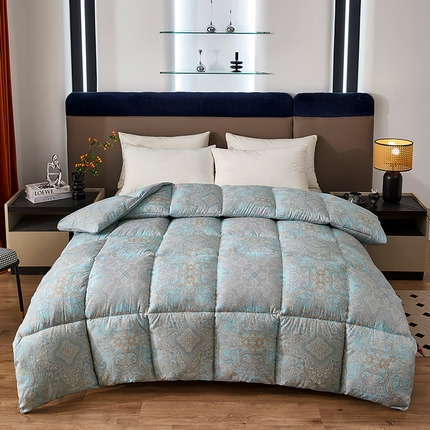 91家纺网 家纺一手货源 找家纺 （总）联林家纺 2024新款全欧式3D数码印花冬被鹅绒羽丝被化纤春秋冬被