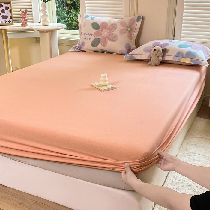 91家纺网 家纺一手货源 找家纺 优品阁 2024新款全棉磨毛四件套单品系列-单床笠 洛城时光