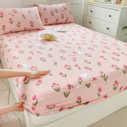 91家纺网 家纺一手货源 找家纺 （总）伊凡 2025新款印花亲肤水洗棉床笠单床笠跨境电商爆款