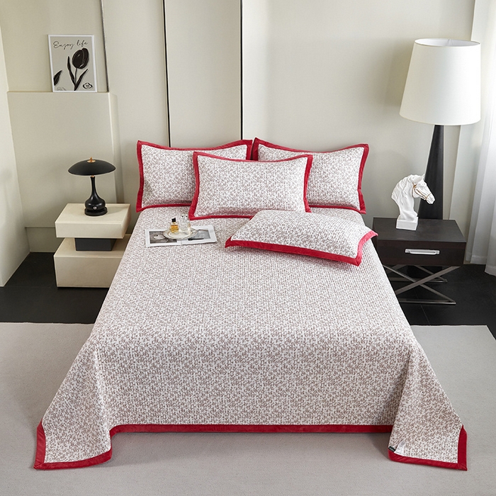 91家纺网 家纺一手货源 找家纺 莎果家纺 2025秋冬一面天丝一面绒高温砂洗床盖三件套 溪隐