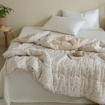 91家纺网 家纺一手货源 找家纺 （总）U被家纺 2025新款针织棉球球系列豆豆冬被被子被芯