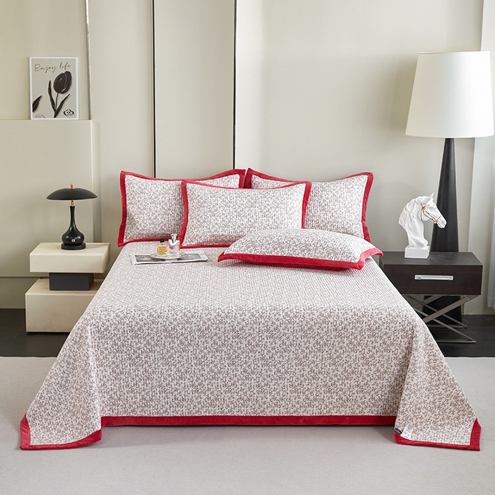 91家纺网 家纺一手货源 找家纺 莎果家纺 2025秋冬一面天丝一面绒高温砂洗床盖三件套 溪隐