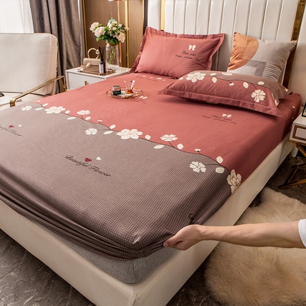 91家纺网 家纺一手货源 找家纺 （总）2024新款.亲肤舒适加厚磨毛印花系列单床笠