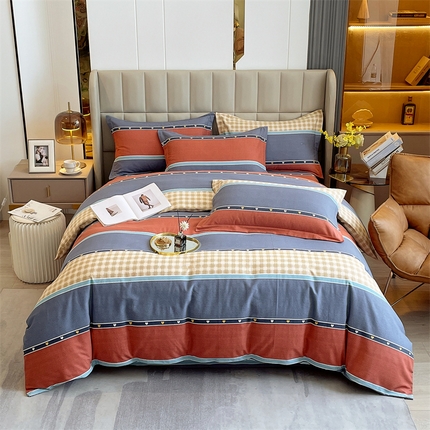 91家纺网 家纺一手货源 找家纺 （总）2024新款.亲肤舒适加厚磨毛印花系列四件套