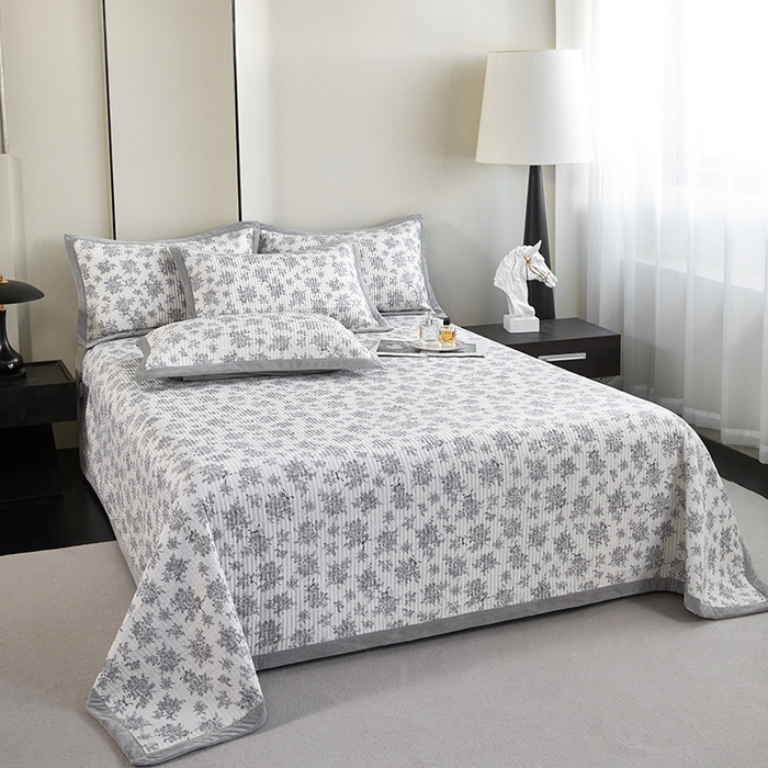 91家纺网 家纺一手货源 找家纺 莎果家纺 2025秋冬一面天丝一面绒高温砂洗床盖三件套 素问