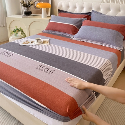 91家纺网 家纺一手货源 找家纺 （总）2024新款.亲肤舒适加厚磨毛印花系列单床笠