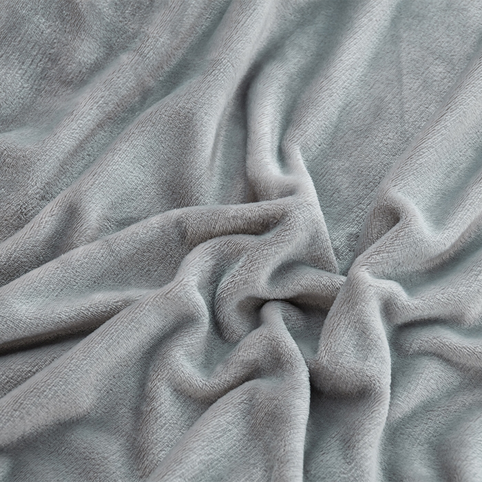 91家纺网 家纺一手货源 找家纺 仟人梦 2024新款A类高克重保暖法兰绒多功能保暖毛毯 银灰