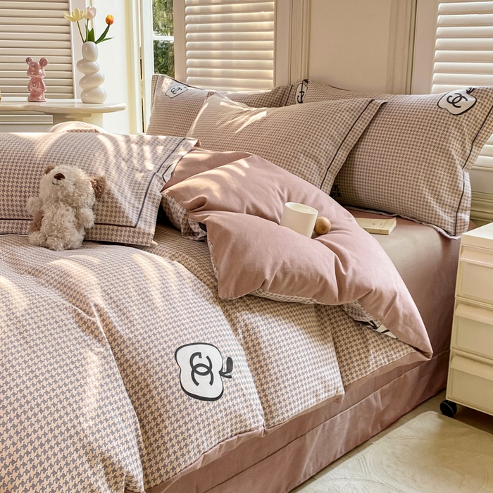 91家纺网 家纺一手货源 找家纺 优品阁 2024新款亲肤舒适全棉磨毛四件套学生三件套系列  千爱