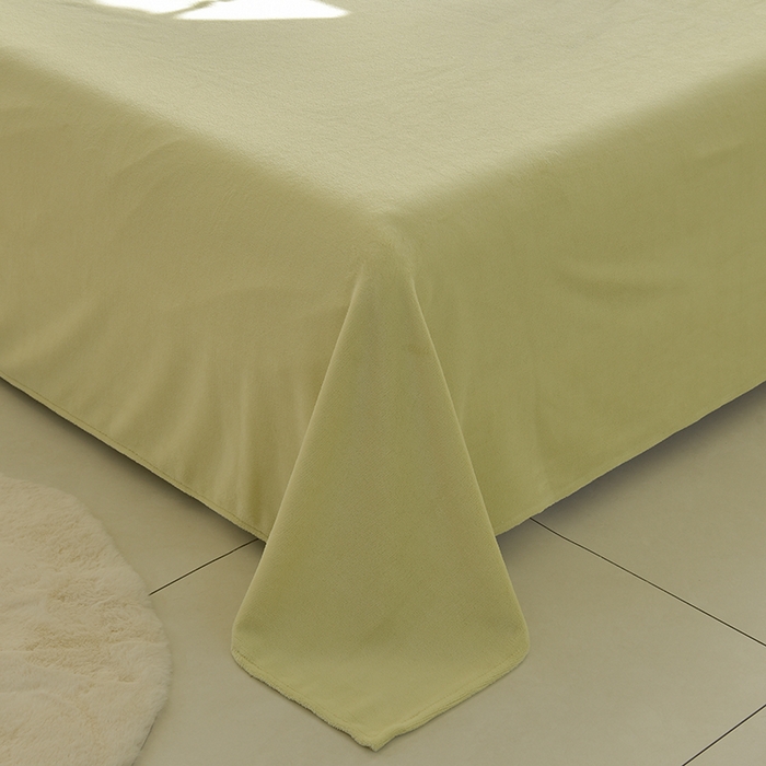 91家纺网 家纺一手货源 找家纺 简爱家纺 2025新款轻奢欧式加厚高克重牛奶绒四件套 嫩芽绿