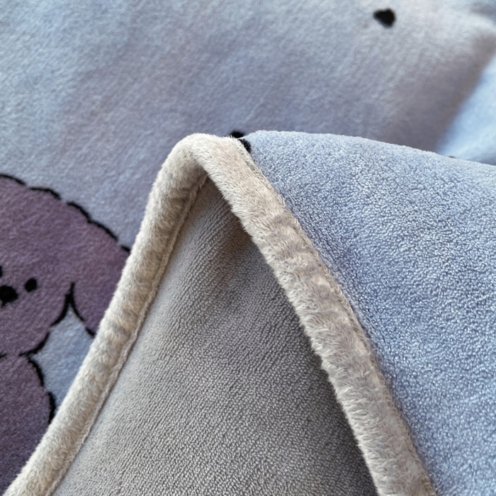 91家纺网 家纺一手货源 找家纺 2024秋冬A类牛奶绒加厚夹棉床笠+牛奶绒被套四件套汪星人