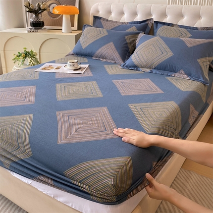 91家纺网 家纺一手货源 找家纺 （总）2024新款.亲肤舒适加厚磨毛印花系列单床笠