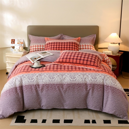 91家纺网 家纺一手货源 找家纺 （总）2024新款.亲肤舒适加厚磨毛印花系列四件套