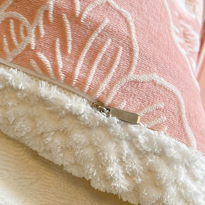 91家纺网 家纺一手货源 找家纺 2024新款简约包边全消光雕花牛奶绒兔兔绒四件套 雕花包边-安妮花苑 粉