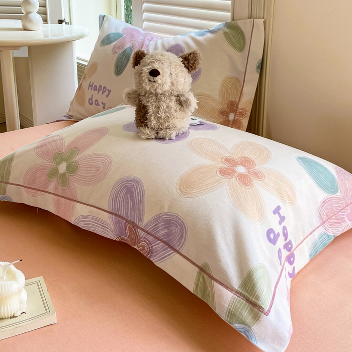 91家纺网 家纺一手货源 找家纺 优品阁 2024新款全棉磨毛四件套单品系列-单枕套 洛城时光