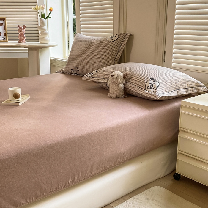 91家纺网 家纺一手货源 找家纺 优品阁 2024新款全棉磨毛四件套单品系列-单床笠 千爱