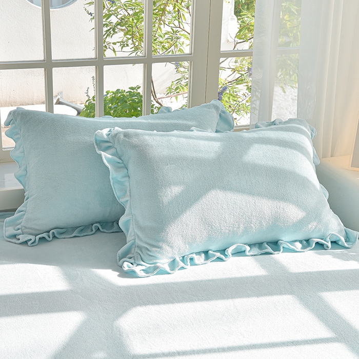 91家纺网 家纺一手货源 找家纺 简爱家纺 2025新款轻奢欧式加厚高克重牛奶绒四件套 雾霾蓝