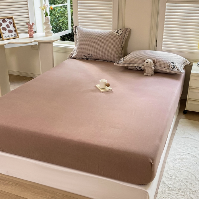 91家纺网 家纺一手货源 找家纺 优品阁 2024新款全棉磨毛四件套单品系列-单床笠 千爱