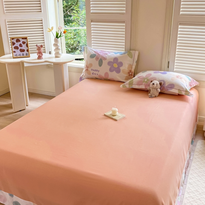 91家纺网 家纺一手货源 找家纺 优品阁 2024新款亲肤舒适全棉磨毛单床单 洛城时光