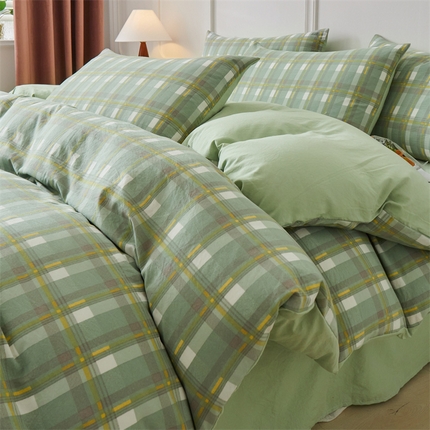 91家纺网 家纺一手货源 找家纺 （总）盛秋家纺 2025新款格子单被套