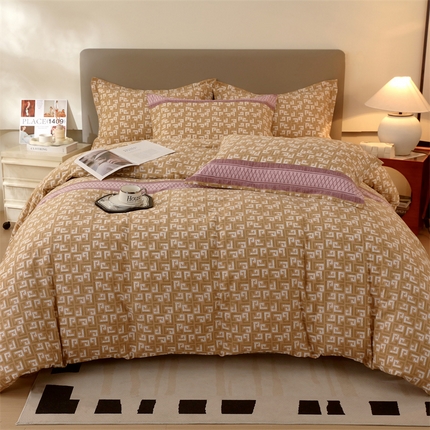 91家纺网 家纺一手货源 找家纺 （总）2024新款.亲肤舒适加厚磨毛印花系列四件套