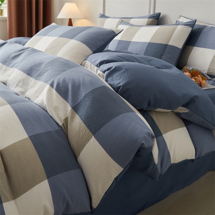 91家纺网 家纺一手货源 找家纺 （总）盛秋家纺 2025新款格子单被套