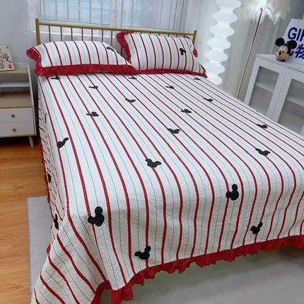 91家纺网 家纺一手货源 找家纺 （总）2024新款亲肤舒适法式床盖三件套