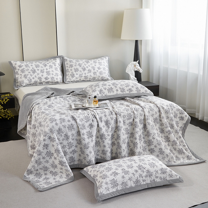 91家纺网 家纺一手货源 找家纺 莎果家纺 2025秋冬一面天丝一面绒高温砂洗床盖三件套 素问