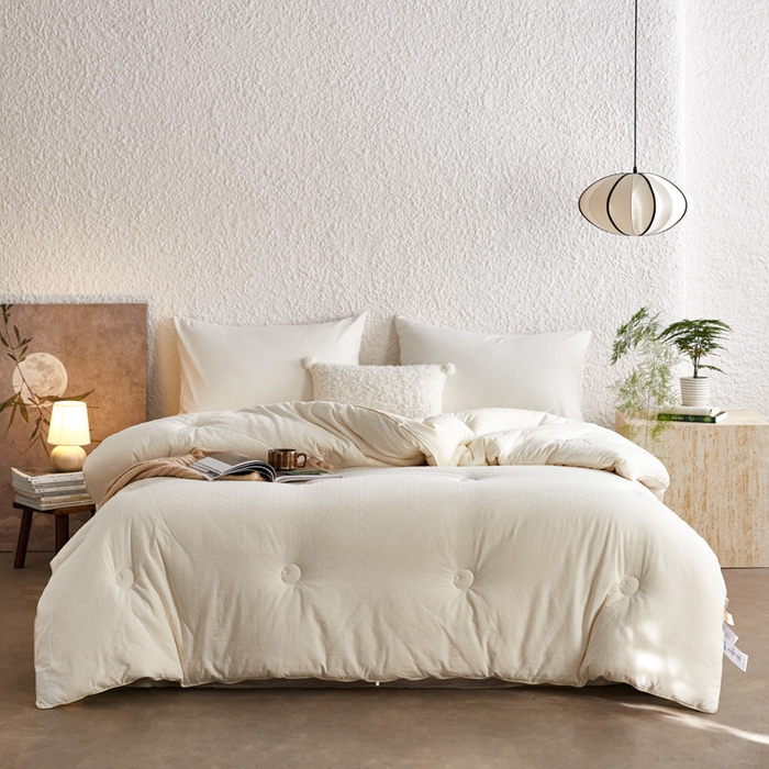 91家纺网 家纺一手货源 找家纺 莱福仕家纺 2024新款A类芯氧提花55%大豆被春秋被冬被 小棉球