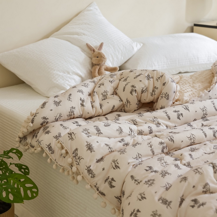 91家纺网 家纺一手货源 找家纺 （总）U被家纺 2025新款针织棉球球系列豆豆冬被被子被芯