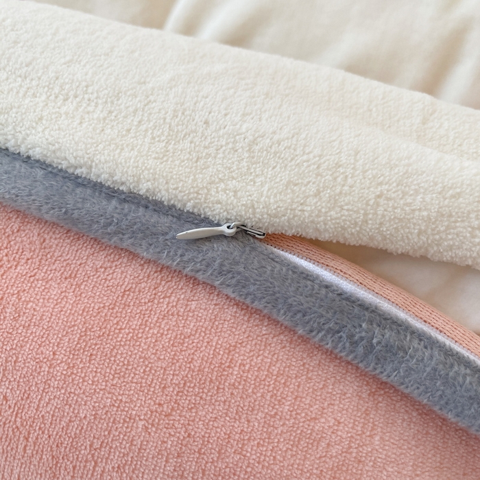 91家纺网 家纺一手货源 找家纺 2024秋冬A类牛奶绒加厚夹棉床笠+牛奶绒被套四件套安妮兔