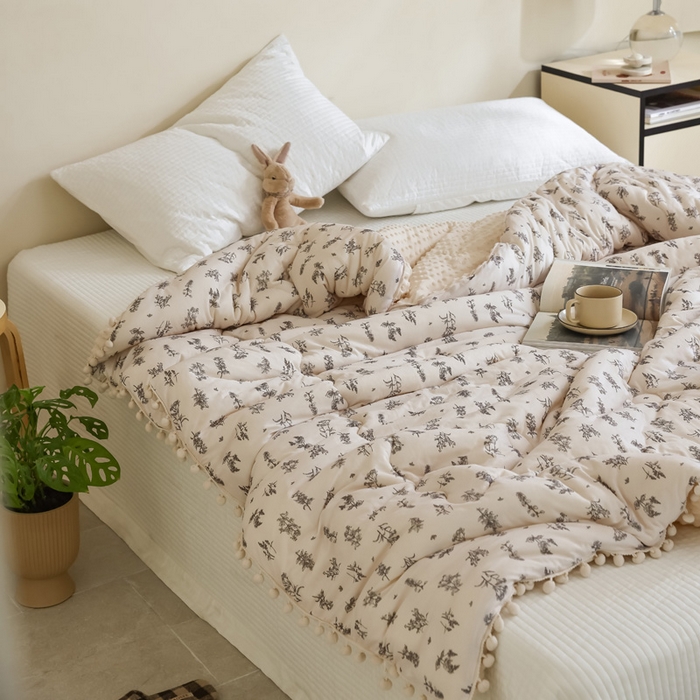 91家纺网 家纺一手货源 找家纺 （总）U被家纺 2025新款针织棉球球系列豆豆冬被被子被芯