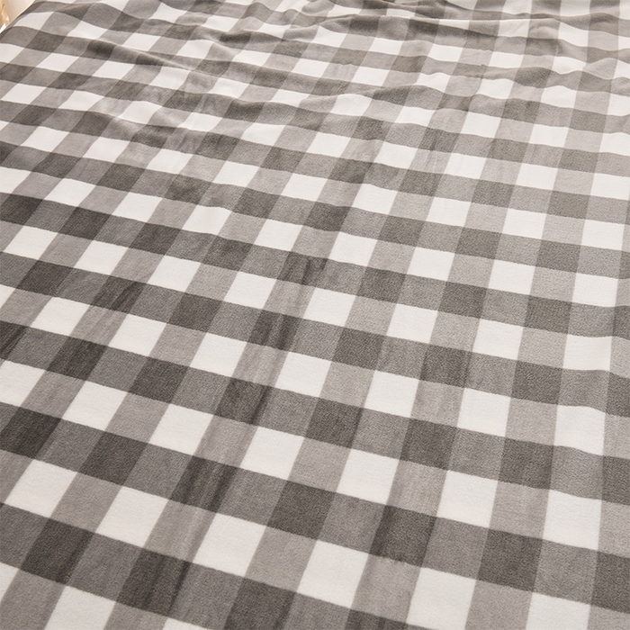 91家纺网 家纺一手货源 找家纺 仟人梦 2024新款A类高克重保暖法兰绒多功能保暖毛毯 灰中格