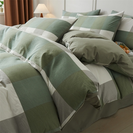 91家纺网 家纺一手货源 找家纺 （总）盛秋家纺 2025新款格子单被套