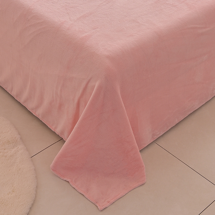 91家纺网 家纺一手货源 找家纺 简爱家纺 2025新款轻奢欧式加厚高克重牛奶绒四件套 桃桃粉