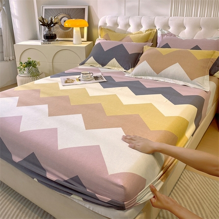 91家纺网 家纺一手货源 找家纺 （总）2024新款.亲肤舒适加厚磨毛印花系列单床笠