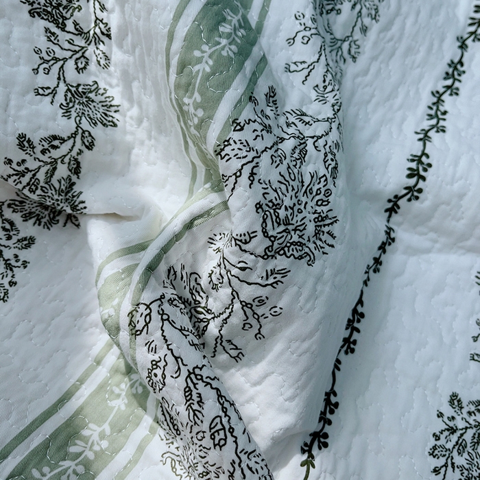 91家纺网 家纺一手货源 找家纺 2024新款亲肤舒适法式床盖三件套 线条