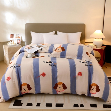 91家纺网 家纺一手货源 找家纺 （总）2024新款.亲肤舒适加厚磨毛印花系列单被套