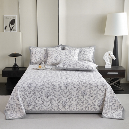 莎果家纺 2025秋冬一面天丝一面绒高温砂洗床盖三件套 摩西