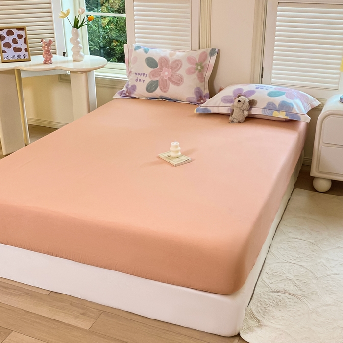 91家纺网 家纺一手货源 找家纺 优品阁 2024新款全棉磨毛四件套单品系列-单床笠 洛城时光