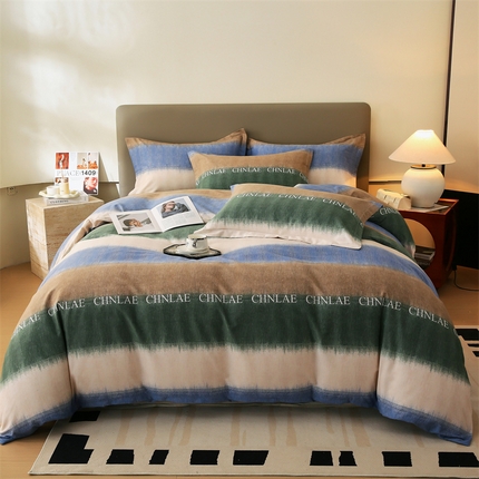 91家纺网 家纺一手货源 找家纺 （总）2024新款.亲肤舒适加厚磨毛印花系列四件套