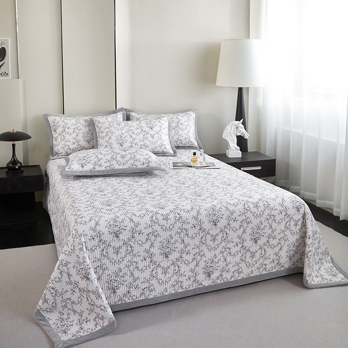 91家纺网 家纺一手货源 找家纺 莎果家纺 2025秋冬一面天丝一面绒高温砂洗床盖三件套 摩西