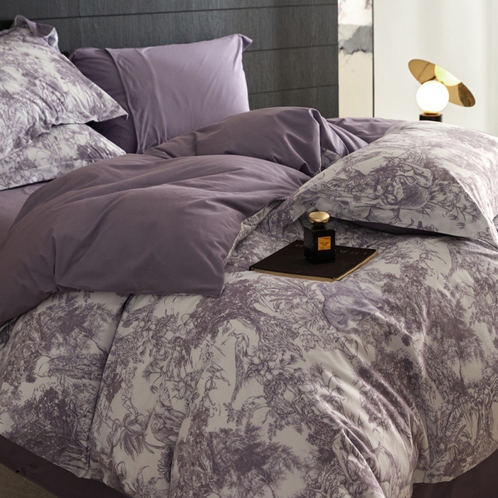 91家纺网 家纺一手货源 找家纺 2025秋冬保暖加厚绒类羽零™绒四件套-【卡米拉】（标准号全网控价(折后券后)不低于159元，（拿货价会员减20元)） 卡米拉紫