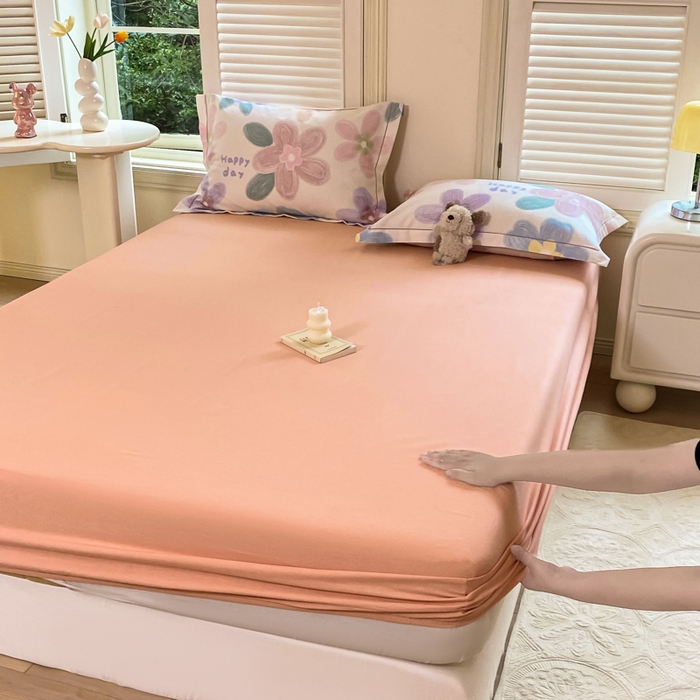 91家纺网 家纺一手货源 找家纺 优品阁 2024新款全棉磨毛四件套单品系列-单床笠 洛城时光