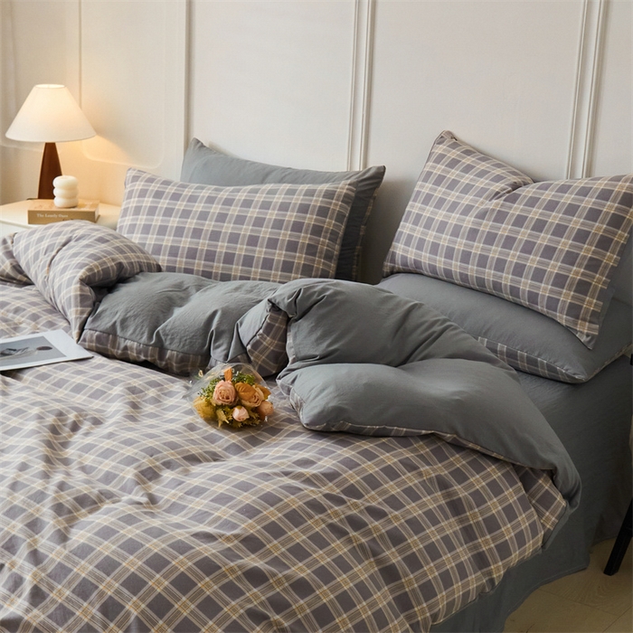 91家纺网 家纺一手货源 找家纺 （总）盛秋家纺 2025新款格子单被套